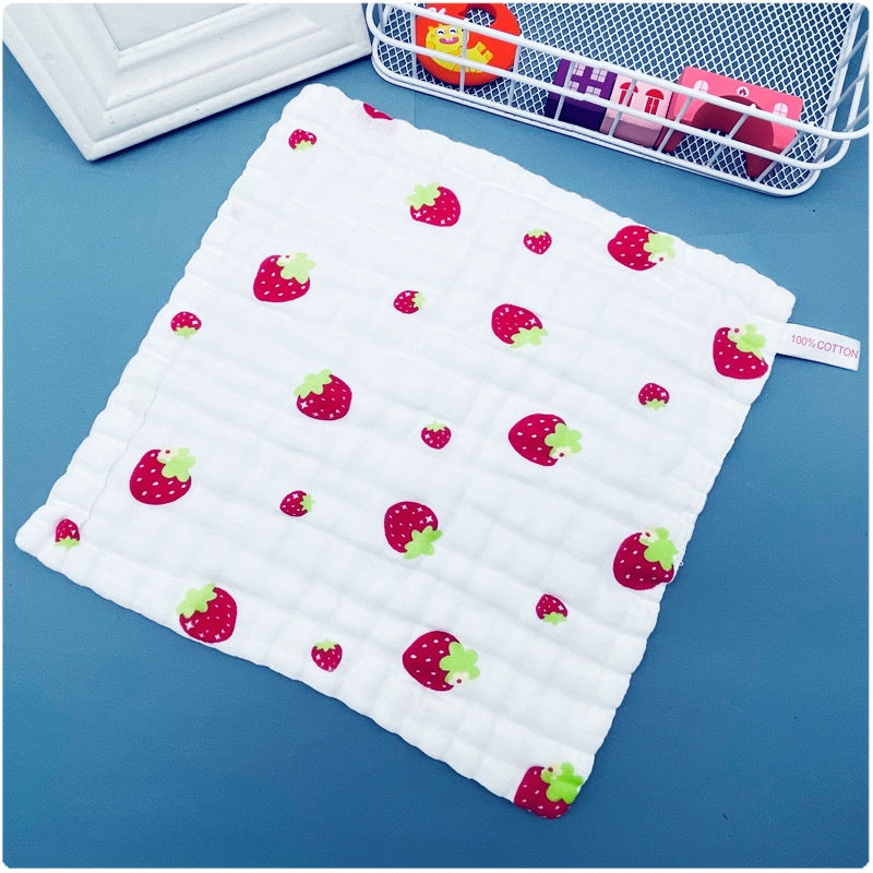 6 Layers Infant Muslin Handkerchief 30x30cm with embroidery 儿童棉纱 30*30cm