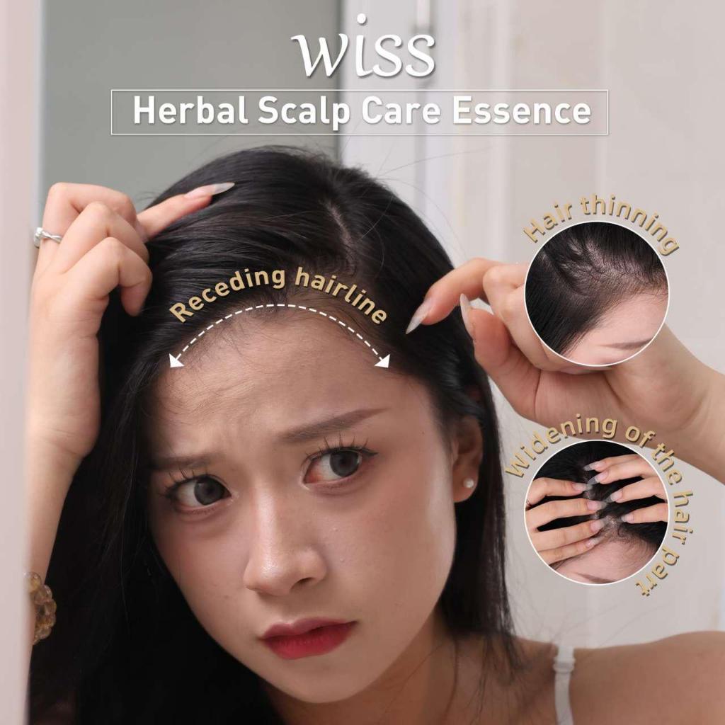 Wiss Herbal Scalp Care Essence Anti-Hairloss Hair Loss Hair Tonic/ Hair Thinning Solution 100ml SG Ready Stock