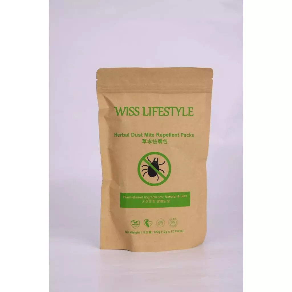 12pcs Wiss Lifestyle Dust Mite Repellent Packs Dust Mite Removal Pack / Dust Mite Killer / Natural Herbal Anti-Mite Bag
