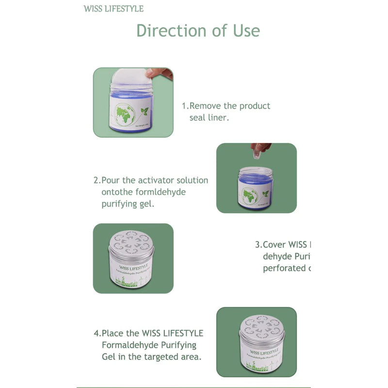 Wiss Lifestyle Smart Formaldehyde Purifier/ Home Renovation Formaldehyde Remover Gel/ TVOC/ Ammonia/Odour Remover 200g