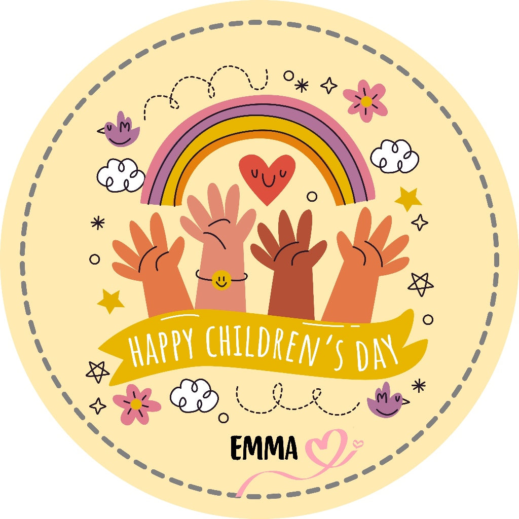 Children's Day Gift Custom Badge / Magnet / Mirror / Keychain | Personalised with Name | Party Favor Kids Gift