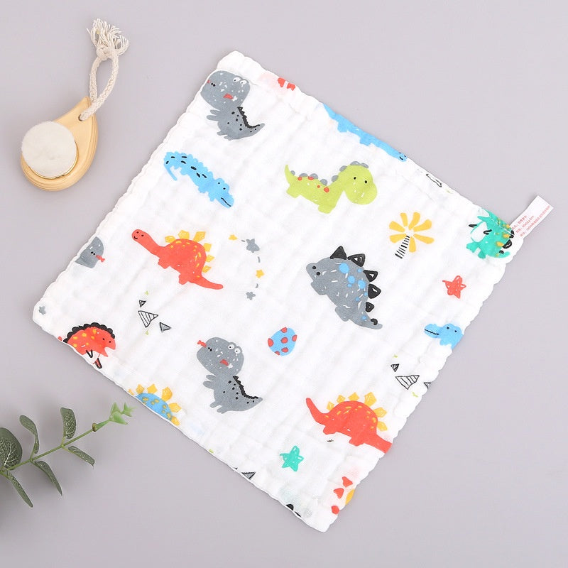 6 Layers Infant Muslin Handkerchief 30x30cm with embroidery 儿童棉纱 30*30cm