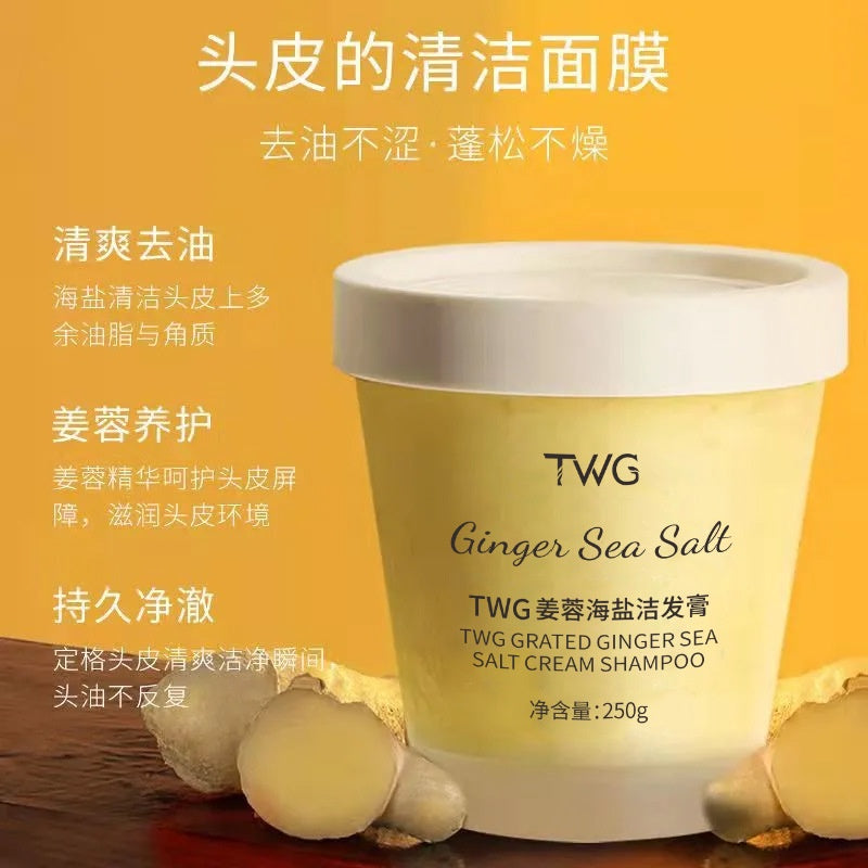 Cleansing Abundance TWG Ginger Sea Salt Scalp Scrub Shampoo/ Ginger Sea Salt Purifying Shampoo 250g/ Bottle SG Instock