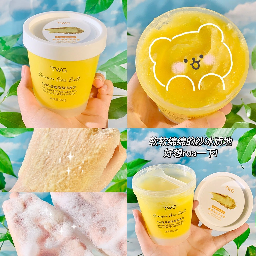 Cleansing Abundance TWG Ginger Sea Salt Scalp Scrub Shampoo/ Ginger Sea Salt Purifying Shampoo 250g/ Bottle SG Instock