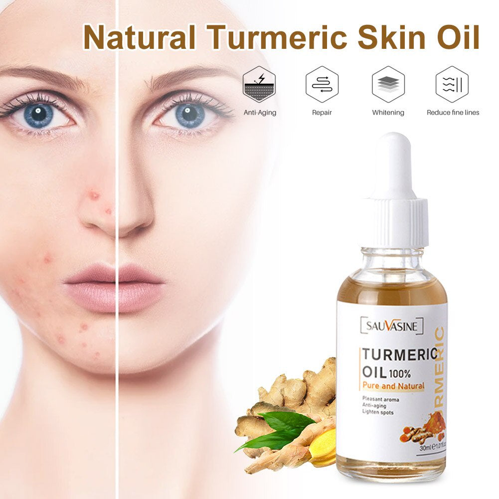 Turmeric Oil Skin Repair/ Anti-Aging/ Whitening/ Lighten Spot 30ml/ Bottle SG Ready Stock