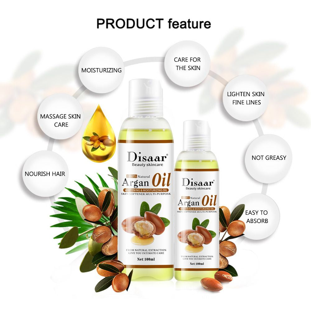 Disaar Almond Oil/ Argan Oil/ Avocado Oil/ Castor Oil/ Coconut Oil/ Jojoba Oil/ Olive Oil/ Turmeric Oil 100ml/ Bottle