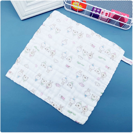 6 Layers Infant Muslin Handkerchief 30x30cm with embroidery 儿童棉纱 30*30cm