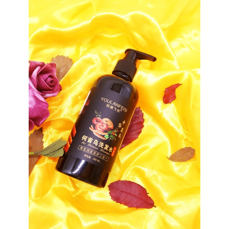 Youlanfeisi Polygonum Black Hair Shampoo Polygonum Multiforum Black Hair Shampoo He Shou Wu Shampoo 500ml SG Ready Stock