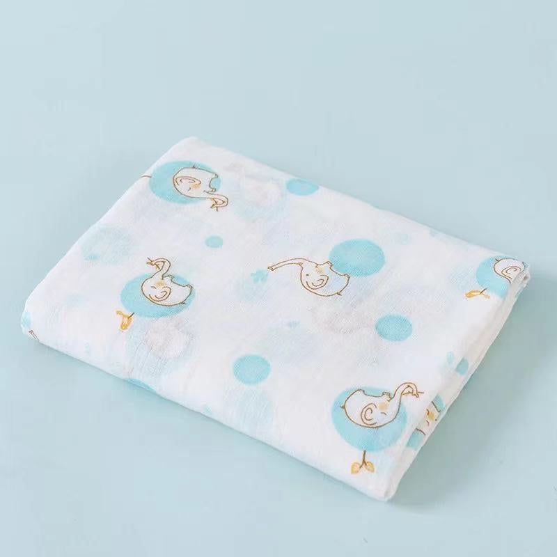 Baby Swaddle Muslin Wrap Cotton Newborn Blanket Napkin (110cmX110cm)
