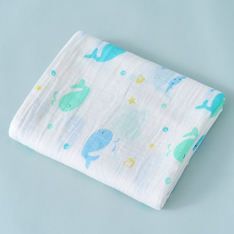 Baby Swaddle Muslin Wrap Cotton Newborn Blanket Napkin (110cmX110cm)