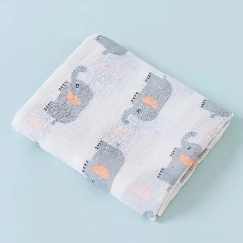 Baby Swaddle Muslin Wrap Cotton Newborn Blanket Napkin (110cmX110cm)