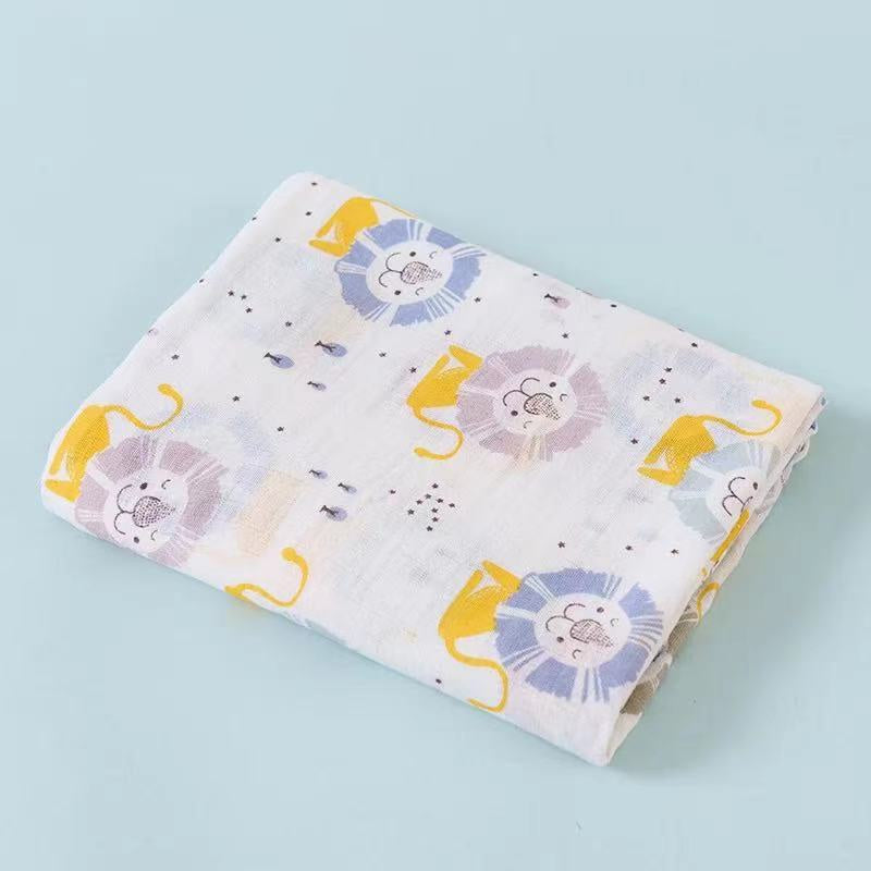 Baby Swaddle Muslin Wrap Cotton Newborn Blanket Napkin (110cmX110cm)