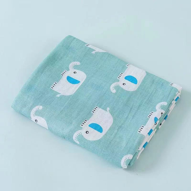 Baby Swaddle Muslin Wrap Cotton Newborn Blanket Napkin (110cmX110cm)