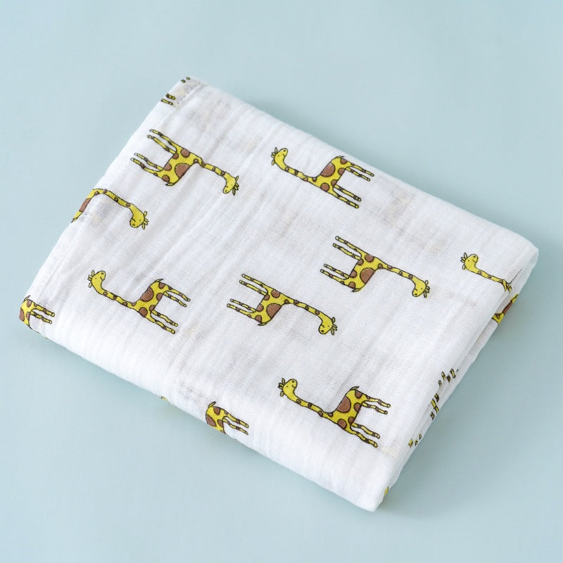 Baby Swaddle Muslin Wrap Cotton Newborn Blanket Napkin (110cmX110cm)