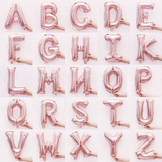 16”(35cm) Rose Gold Alphabet/ Number Ballon/ Party Ballon/ Birthday/ Wedding/ Hens Night/ Baby Shower/ Gender Reveal