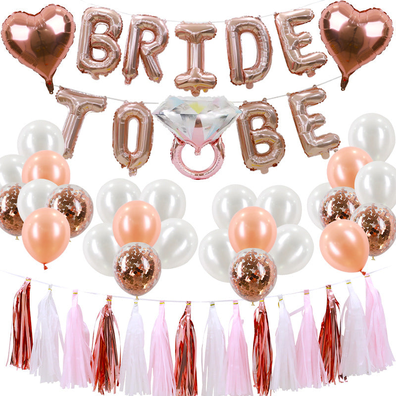 [Sg Ready Stock] Bride To Be Decoration Complete Set Free  Ballon Pump)/ Ballon/ Backdrop/ Proposal/ Cake Cupcake Topper