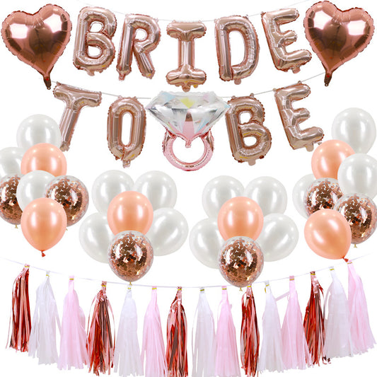 [Sg Ready Stock] Bride To Be Decoration Complete Set Free  Ballon Pump)/ Ballon/ Backdrop/ Proposal/ Cake Cupcake Topper