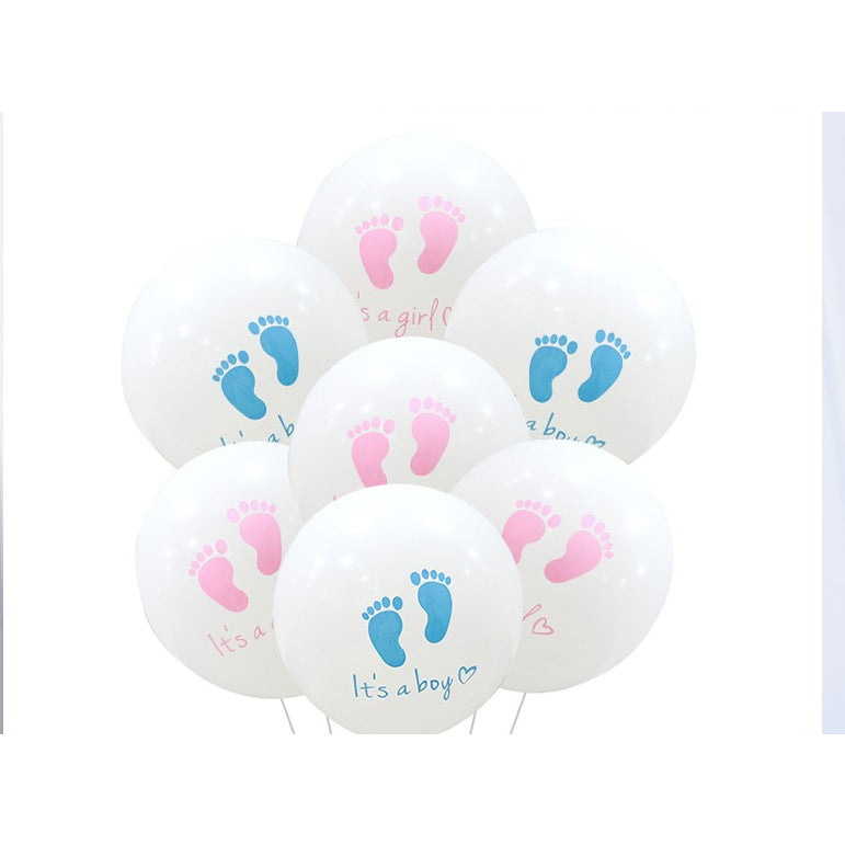 [Sg Ready Stock] Gender Reveal Decoration Complete Set Free  Ballon Pump)/ 2 set Ballon Free Ballon Pump/ Backdrop