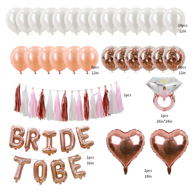 [Sg Ready Stock] Bride To Be Decoration Complete Set Free  Ballon Pump)/ Ballon/ Backdrop/ Proposal/ Cake Cupcake Topper