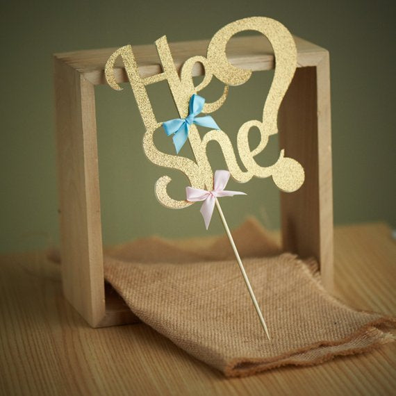 SG READY STOCK Gender Reveal/ Baby Shower/ Cake Topper/ Cupcake Topper (Buy 2 Free 1)