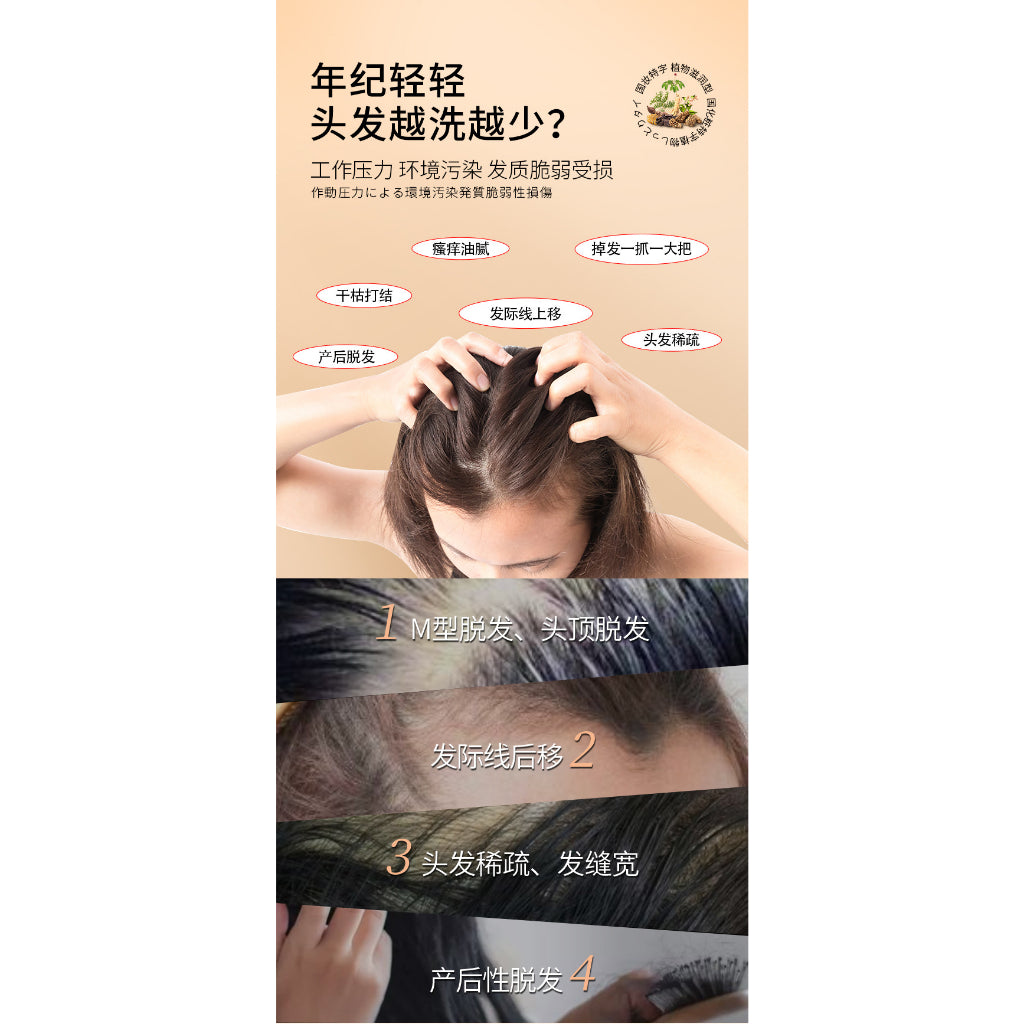 白黑客 Bai Hei Ke Anti-Hair Loss Shampoo Anti Hair Fall Strengthen Hair Root Anti-Dandruff Oil Control Herbal Shampoo 500ml