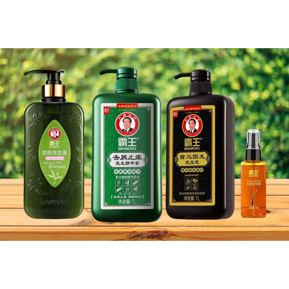 BAWANG Anti-hair Fall Shampoo/Anti-Dandruff Shampoo/He Shou Wu Hair Blackening DarkeningShampoo/Follicle Nourish Essence