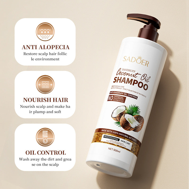 Coconut Oil Shampoo Anti-Dandruff Oil Control Sulphate Free 500ml / Coconut Hair Mask Sulfate Free Repair Hair 500g