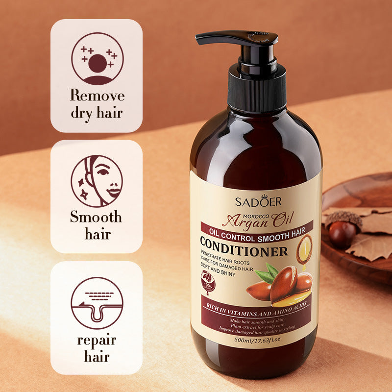 SADOER Morocco Argan Oil Shampoo Argan Oil Anti-Dandruff Shampoo 500ml / Morocco Argan Oil Oil Control Conditioner 500ml