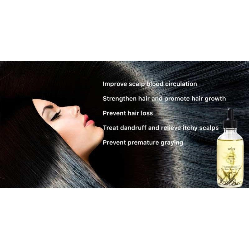 120ml Wiss Natural Rosemary Oil for Hair Scalp Care Promote Growth Hair Reduce Hair Loss Skin Care Hair Oil Body Oil