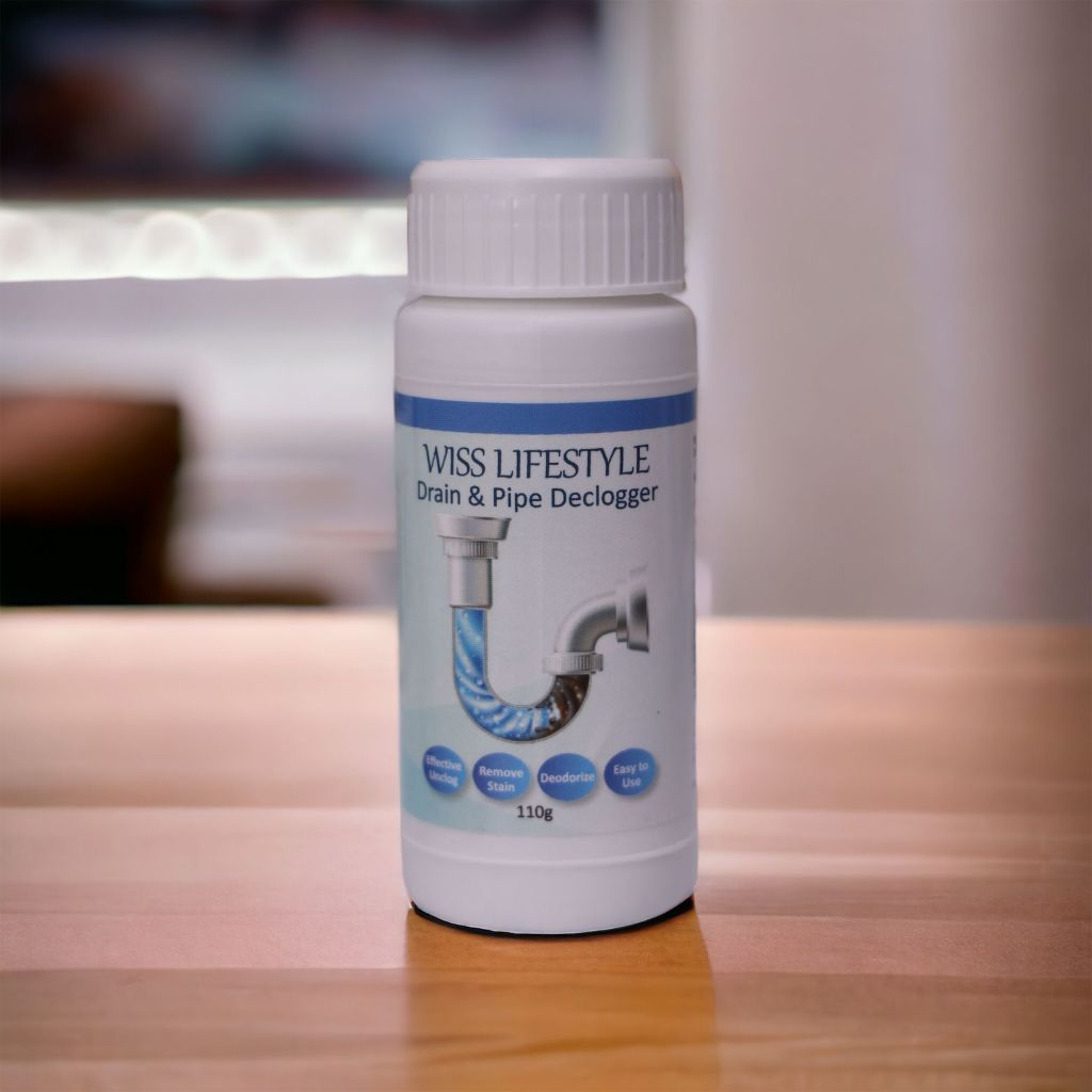 WISS LIFESTYLE Drain Pipe Declogger Basin Cleaner Clogged Drainage Remover Powder Declogger for Toilet Kitchen 220g