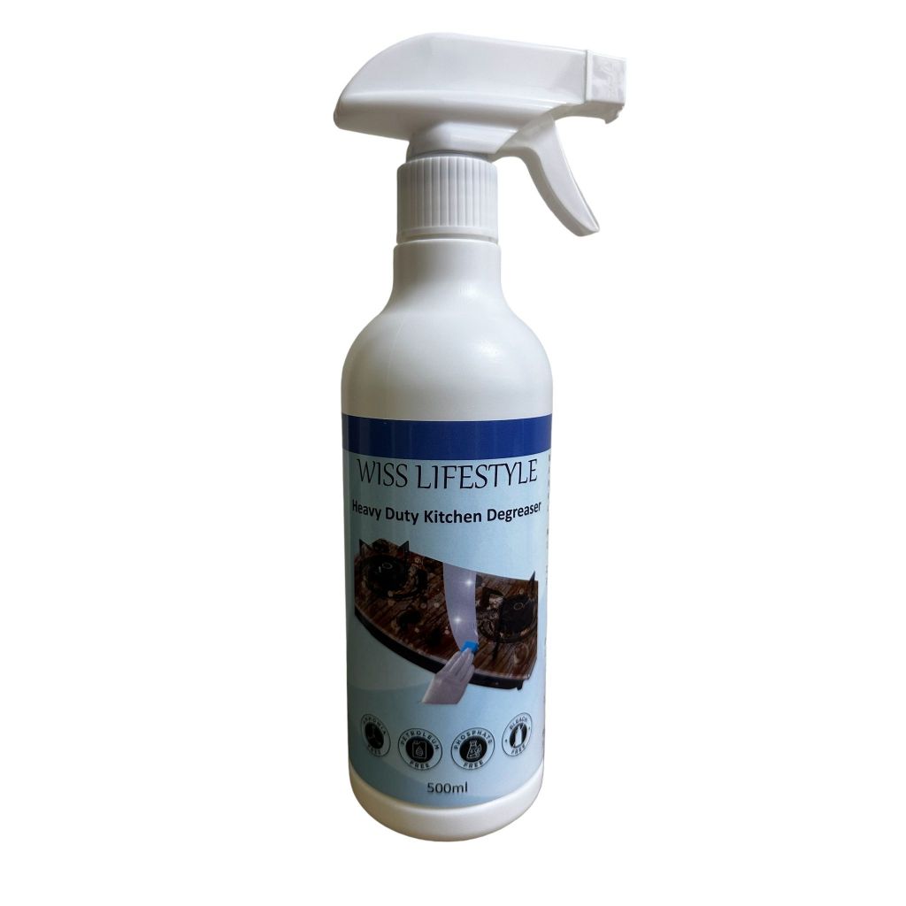 Wiss Lifestyle Heavy Duty Kitchen Degreaser Oil Remover Spray Multipurpose Dirt Lampblack Grease Stain Cleaner 500ml