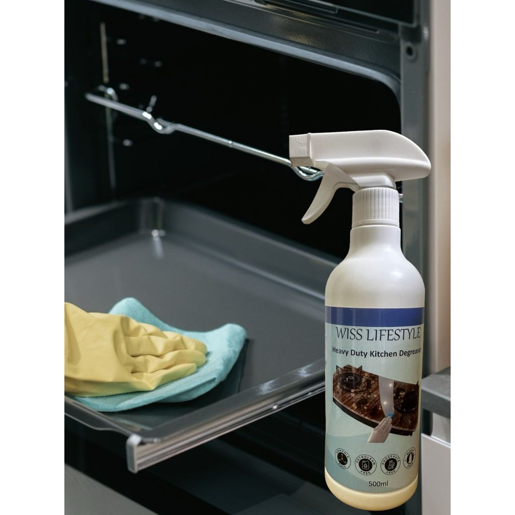 Wiss Lifestyle Heavy Duty Kitchen Degreaser Oil Remover Spray Multipurpose Dirt Lampblack Grease Stain Cleaner 500ml