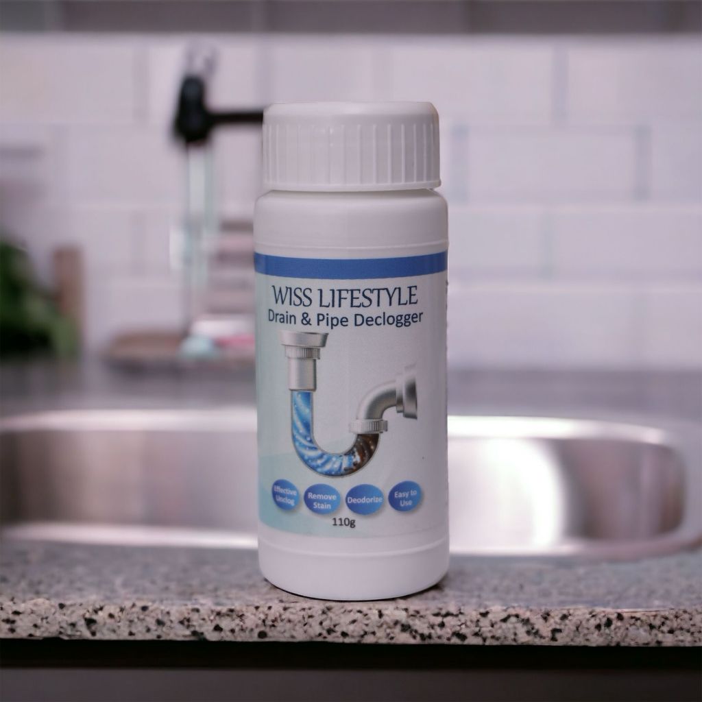 WISS LIFESTYLE Drain Pipe Declogger Basin Cleaner Clogged Drainage Remover Powder Declogger for Toilet Kitchen 220g