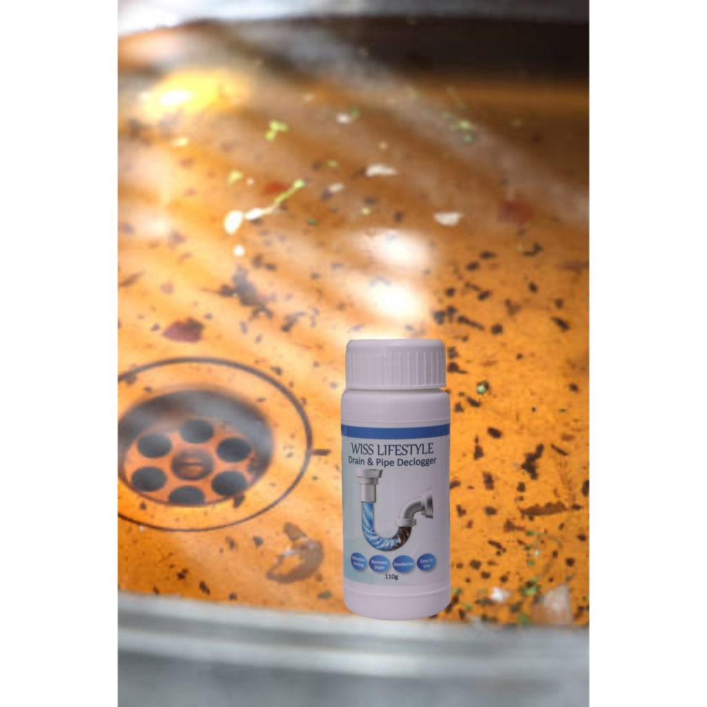 WISS LIFESTYLE Drain Pipe Declogger Basin Cleaner Clogged Drainage Remover Powder Declogger for Toilet Kitchen 220g