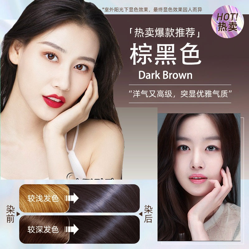 Jiang Xiao Cai Plant Extract Bubble Hair Dye Shampoo Pure Plant Extract Grey Hair Color Bubble Dye 500ml SG Ready Stock