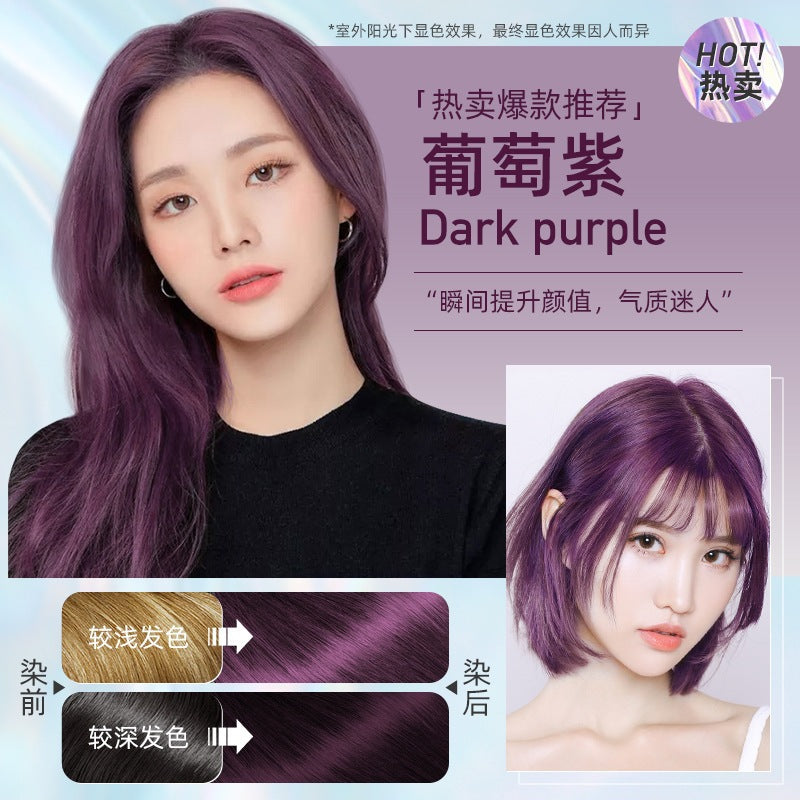 Jiang Xiao Cai Plant Extract Bubble Hair Dye Shampoo Pure Plant Extract Grey Hair Color Bubble Dye 500ml SG Ready Stock