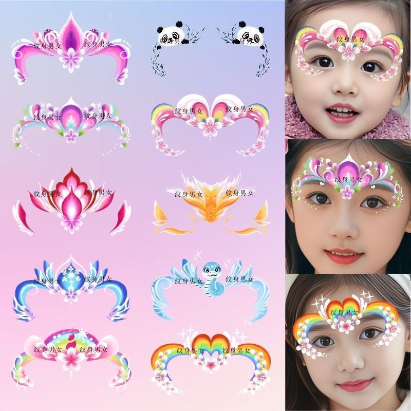 SG READY STOCK - Kids Face & Body Art Tattoo Stickers–Safe & Easy to Use–Temporary Tattoos for Parties, Playtime & Gifts