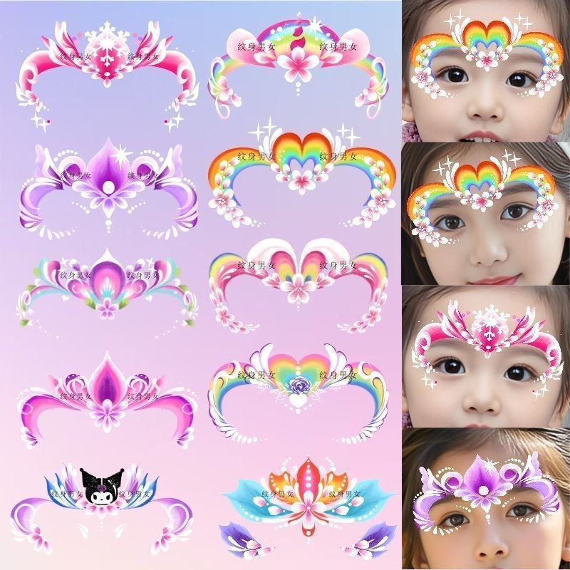 SG READY STOCK - Kids Face & Body Art Tattoo Stickers–Safe & Easy to Use–Temporary Tattoos for Parties, Playtime & Gifts