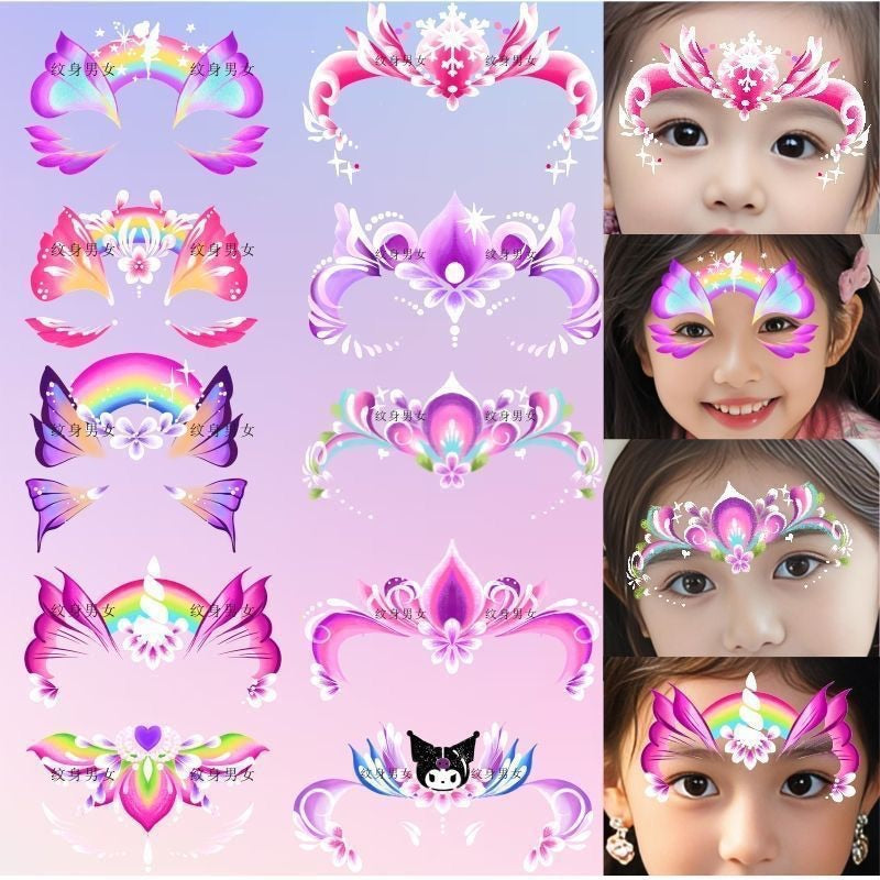 SG READY STOCK - Kids Face & Body Art Tattoo Stickers–Safe & Easy to Use–Temporary Tattoos for Parties, Playtime & Gifts