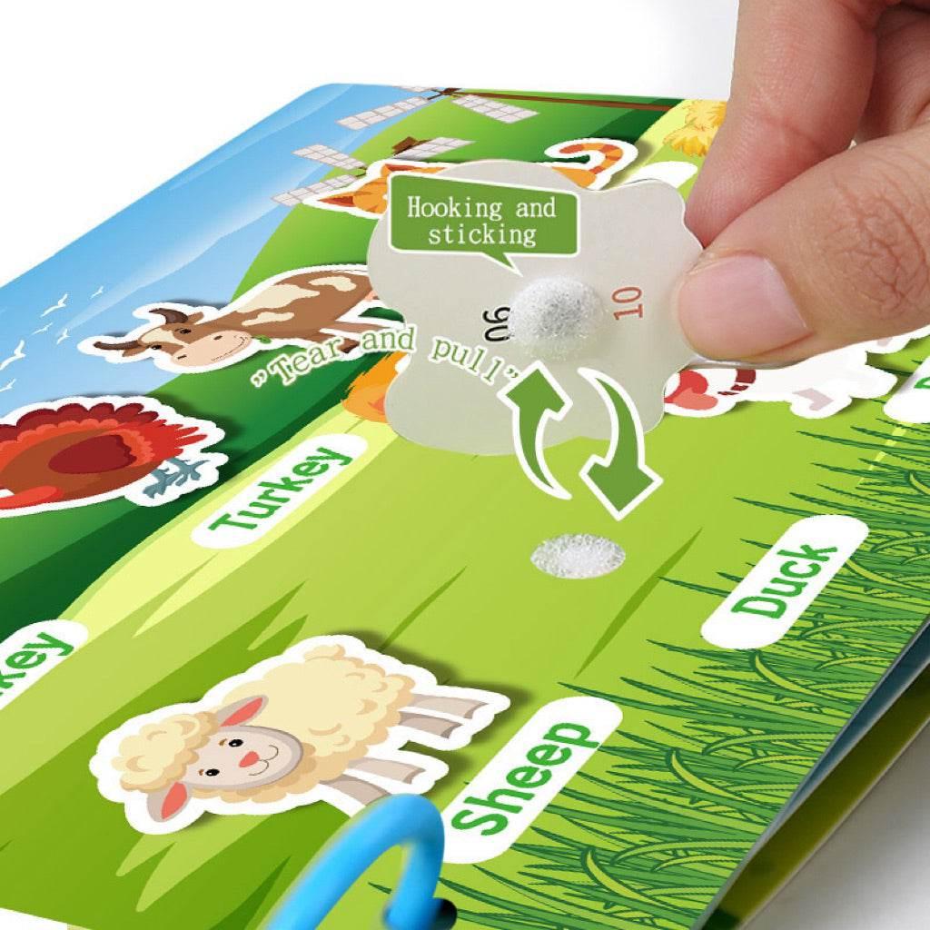 Busy Book / Quiet Book Toddler 3+ Years Old | Montessori Educational Learning | Fine Motor Skill | Hand-eye Coordination