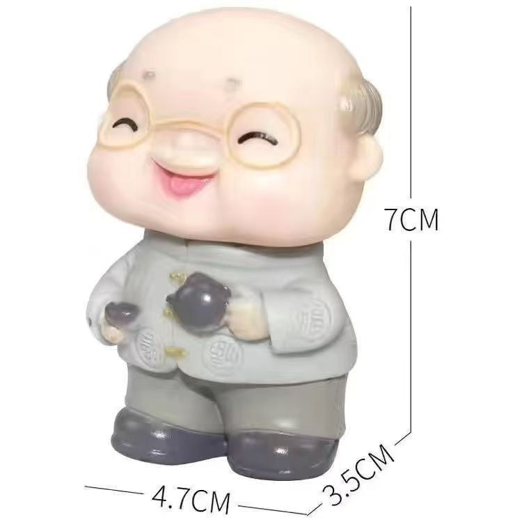 Grandparents Birthday Cake Topper/ Longevity Cake Topper/ Grandmother/ Grandfather/爷爷奶奶生日蛋糕装饰