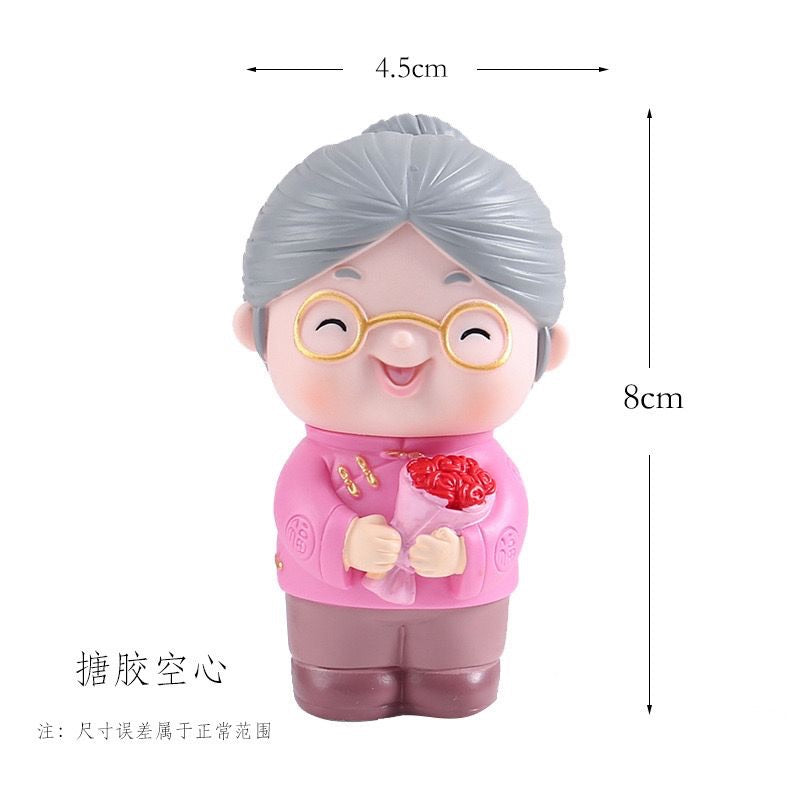 Grandparents Birthday Cake Topper/ Longevity Cake Topper/ Grandmother/ Grandfather/爷爷奶奶生日蛋糕装饰