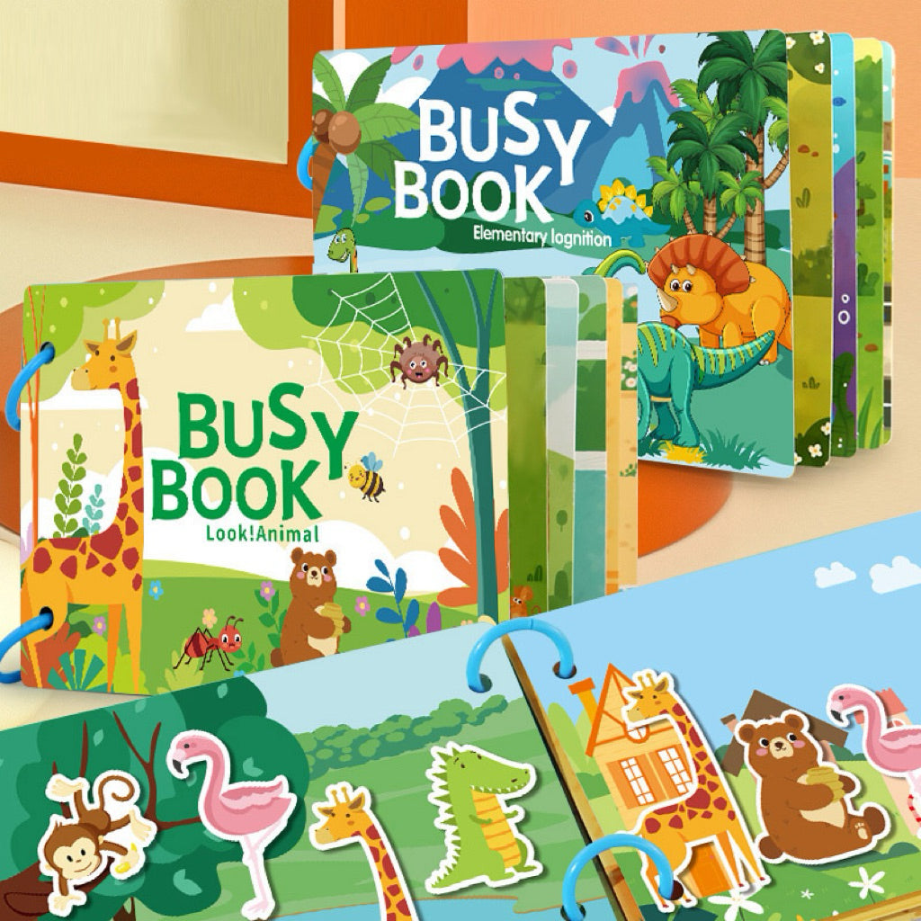 Busy Book / Quiet Book Toddler 3+ Years Old | Montessori Educational Learning | Fine Motor Skill | Hand-eye Coordination
