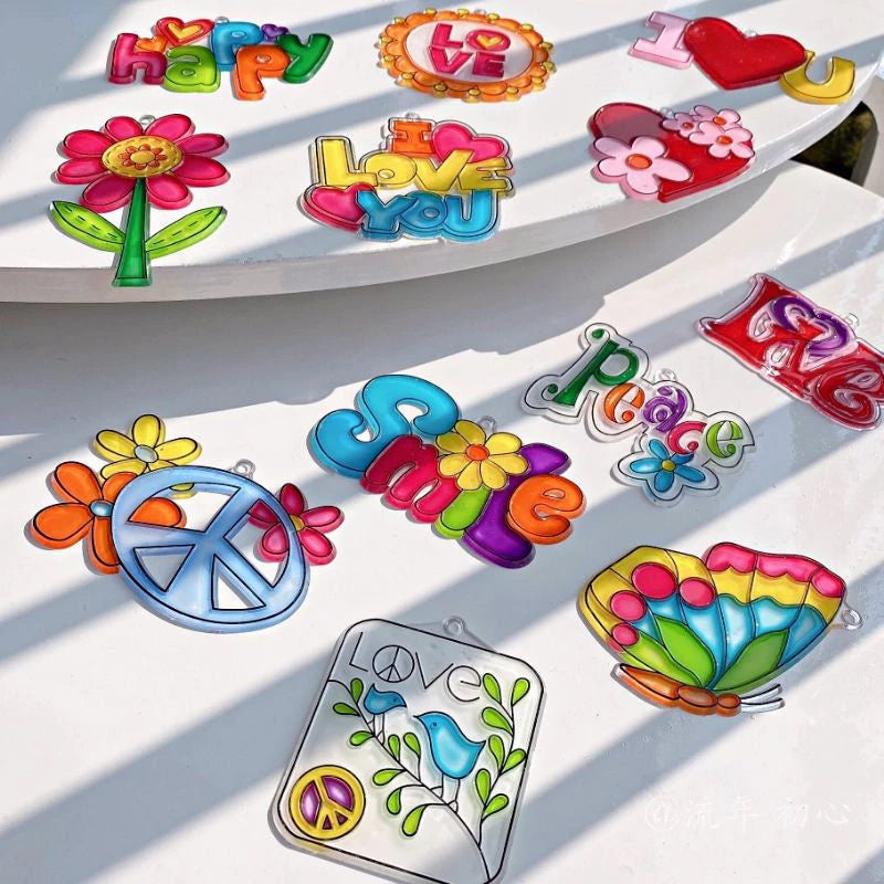 Sg Kids Event Glass Deco | Sun Deco | Sun Catcher Kids Art Booth for Events | Birthday Party | Children Day | Play Date