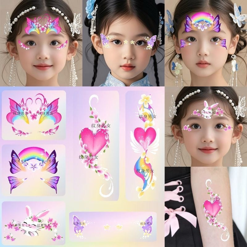 SG READY STOCK - Kids Face & Body Art Tattoo Stickers–Safe & Easy to Use–Temporary Tattoos for Parties, Playtime & Gifts