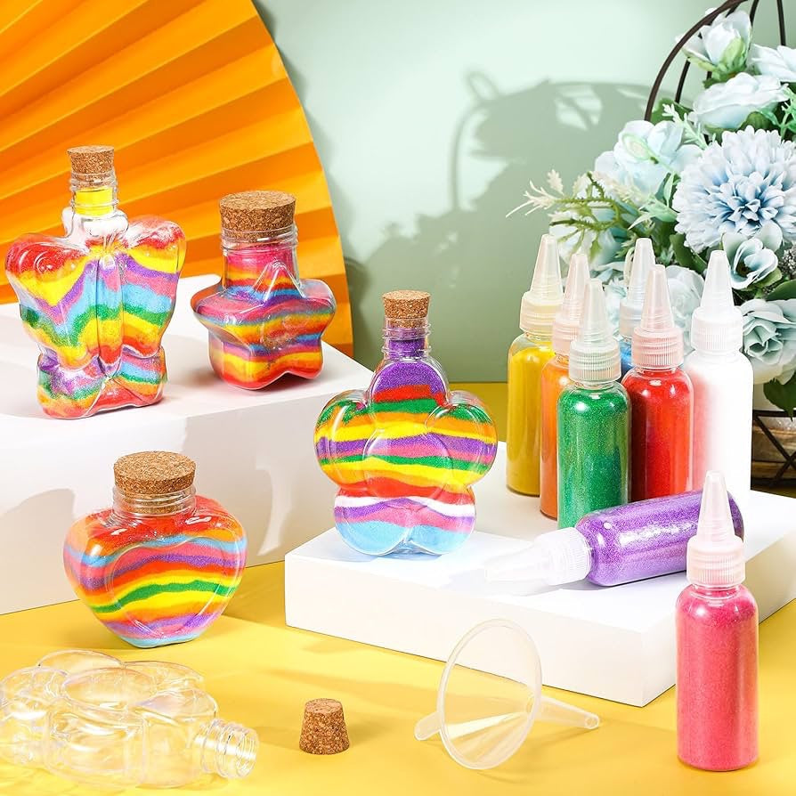 🎨🌈 Sand Art Painting & Bottle Booth – Creative Fun for Kids Parties & Events! 🌈🎨