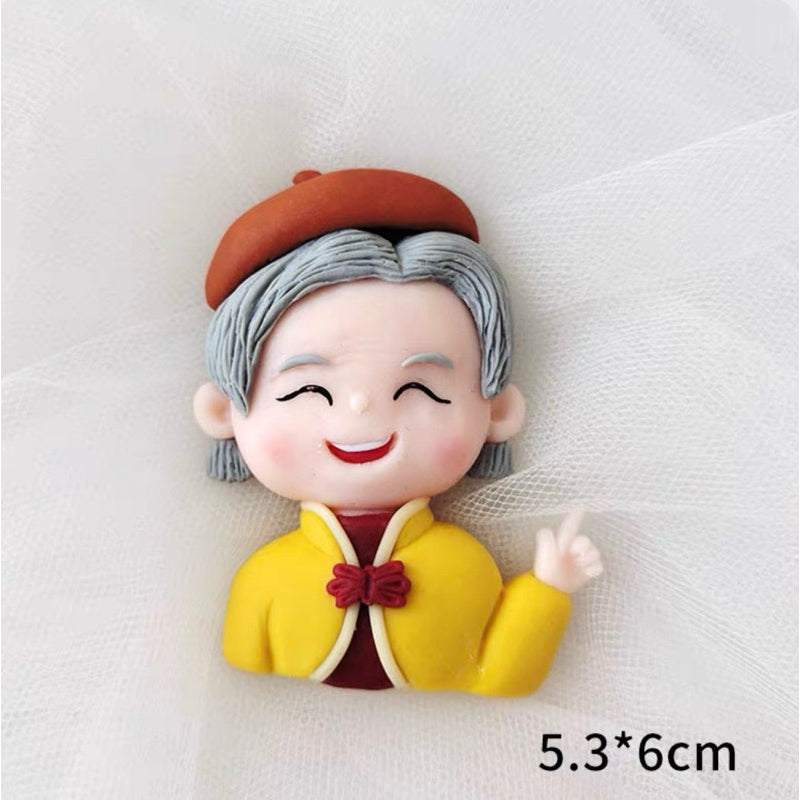 Grandparents Birthday Cake Topper/ Longevity Cake Topper/ Grandmother/ Grandfather/爷爷奶奶生日蛋糕装饰