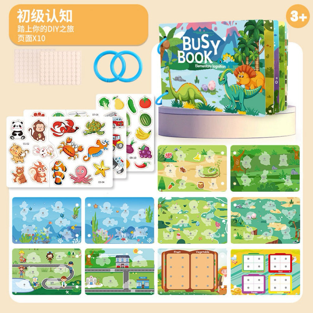 Busy Book / Quiet Book Toddler 3+ Years Old | Montessori Educational Learning | Fine Motor Skill | Hand-eye Coordination