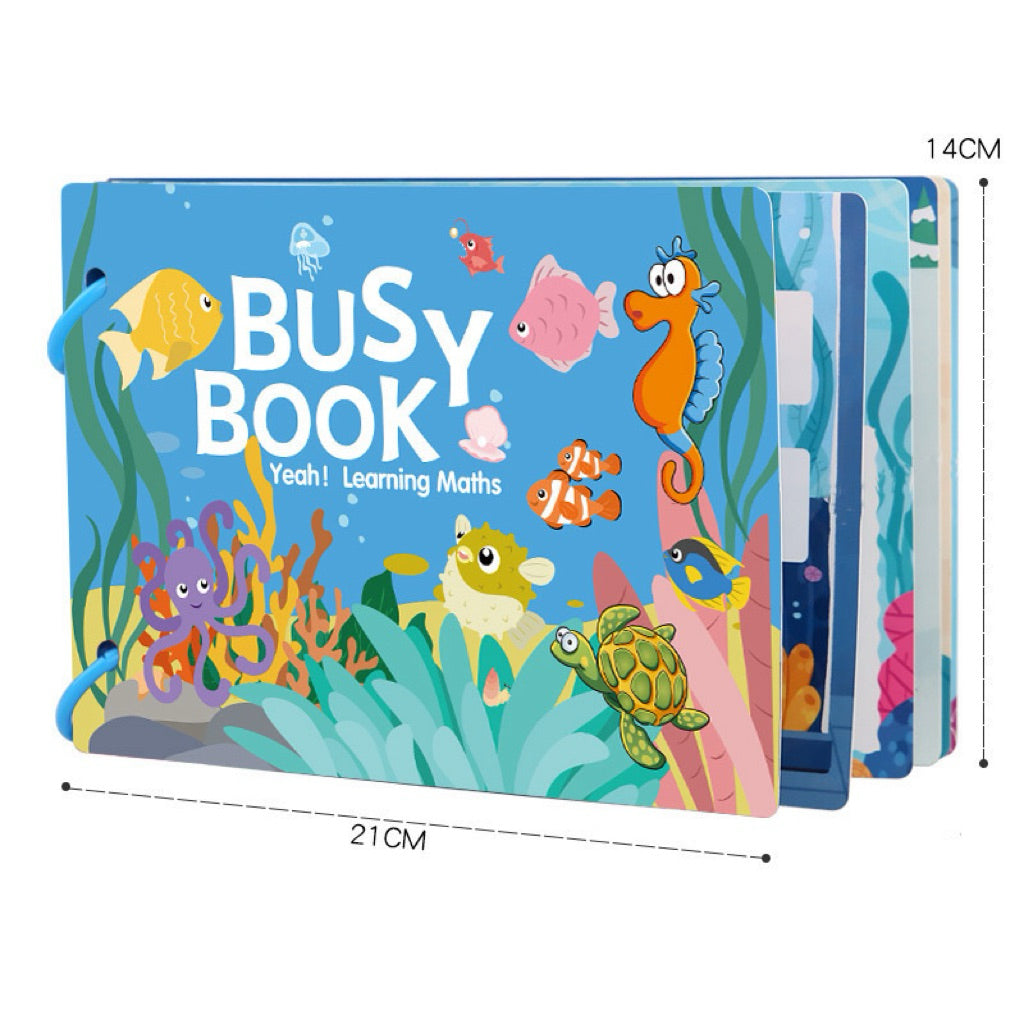 Busy Book / Quiet Book Toddler 3+ Years Old | Montessori Educational Learning | Fine Motor Skill | Hand-eye Coordination