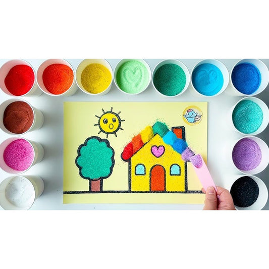 🎨🌈 Sand Art Painting & Bottle Booth – Creative Fun for Kids Parties & Events! 🌈🎨
